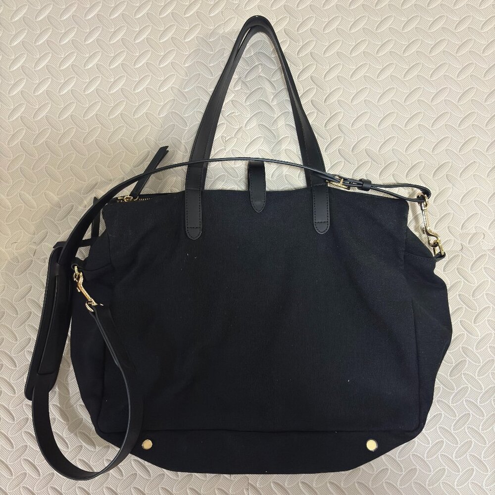 Cuyana Triple Zipper Overnight in Black